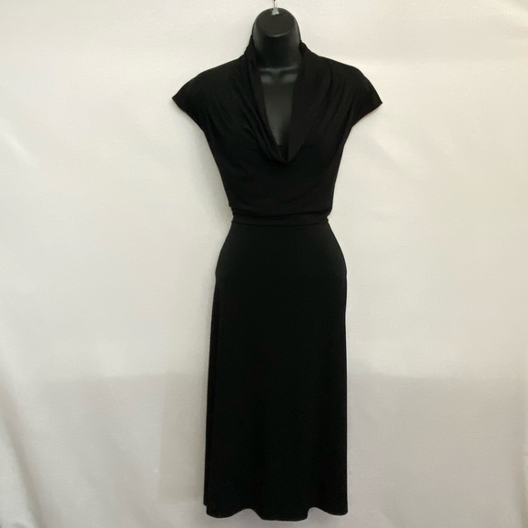 black midi dress size 18